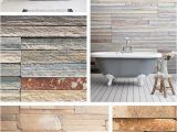 Stone Mural Designs Create A Rustic Inspired Bathroom with Stone Wallpaper Designs and