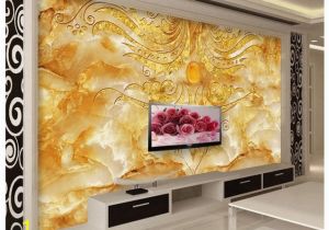 Stone Roses Wall Mural 3d Wall Murals Wallpaper Golden Flower Stone Marble Backdrop Wall