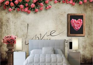 Stone Roses Wall Mural 3d Wallpaper European Retro Nostalgic Rose Tv Wall Cafe Bar