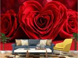 Stone Roses Wall Mural Custom Any Size 3d Wall Painting Wallpaper Murals Romantic Red Rose