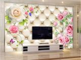 Stone Roses Wall Mural Video Wall Seamless Mural Sitting Room Tv Setting Wall Paper