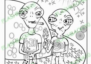 Stoner Inappropriate Coloring Pages for Adults Stoner Aliens Adult Coloring Page Gift for Stoner by