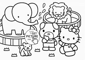 Stuffed Animal Coloring Pages Kitty at the Zoo Coloring Page for Kids for Girls Coloring