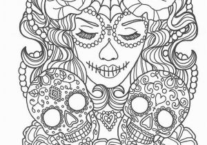 Sugar Skull Coloring Pages for Adults Beautiful Sugar Skull Colouring Page