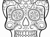 Sugar Skull Coloring Pages for Adults Day Of the Dead Sugar Skull Coloring Page