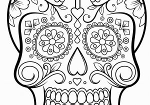 Sugar Skull Coloring Pages for Adults Day Of the Dead Sugar Skull Coloring Page