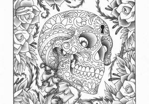 Sugar Skull Coloring Pages for Adults Doodle Me This On Pinterest