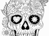 Sugar Skull Coloring Pages for Adults Free Printable Sugar Skull Day Of the Dead Adult