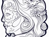 Sugar Skull Coloring Pages for Adults Free Sugar Skull Coloring Pages for Adults Printable to