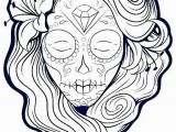 Sugar Skull Coloring Pages for Adults Free Sugar Skull Coloring Pages for Adults Printable to