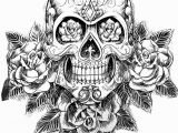 Sugar Skull Coloring Pages for Adults Print Sugar Skull Tatoo Hard Adult Difficult Coloring