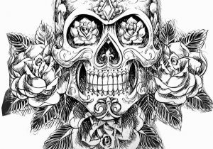 Sugar Skull Coloring Pages for Adults Print Sugar Skull Tatoo Hard Adult Difficult Coloring