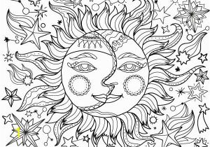 Sun and Moon Coloring Pages for Adults Free Printable Sun and Moon Adult Coloring Page Download