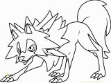 Sun and Moon Pokemon Coloring Pages Lycanroc Midday form Pokemon Sun and Moon