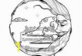 Sun Moon Stars Coloring Page Moon and Stars Coloring Pages Moon Coloring Page