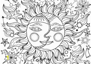 Sun Moon Stars Coloring Page Pin by Muse Printables On Adult Coloring Pages at