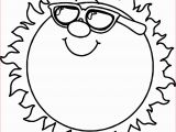 Sun with Sunglasses Coloring Page Sketch Easy Sun Coloring Page