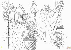 Super Coloring Pages Disney Princess Maleficent Curses the Infant Princess Coloring Page