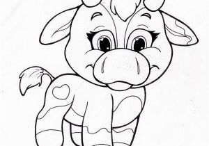 Super Cute Animal Coloring Pages Image Detail for Coloring Page with Cute Cow Cow Line Art Coloring