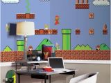 Super Mario Bros Wall Mural Super Mario Retro Xl Chair Rail Prepasted 10 5 X 6 Mural