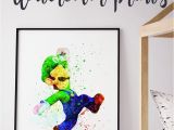 Super Mario Brothers Wall Murals Super Mario Bros Art Print Luigi Mario Bros Wall Print