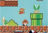 Super Mario Brothers Wall Murals Super Mario Decals Game Room Vintage Nintendo Decals