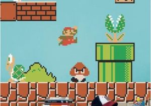 Super Mario Brothers Wall Murals Super Mario Decals Game Room Vintage Nintendo Decals