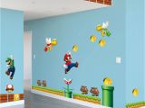 Super Mario Wall Mural Us $3 37 Off Funny Super Mario Wall Stickers Removable Posters Waterproof Wallpaper Home Decoration Decals for Kids Baby Pvc Art Murals Gifts In