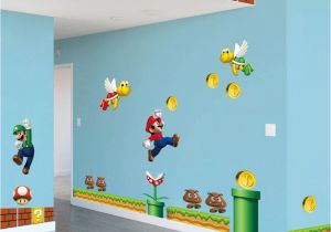 Super Mario Wall Mural Us $3 37 Off Funny Super Mario Wall Stickers Removable Posters Waterproof Wallpaper Home Decoration Decals for Kids Baby Pvc Art Murals Gifts In