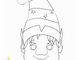 Superhero Mask Coloring Page Christmas Elf Mask Coloring Page