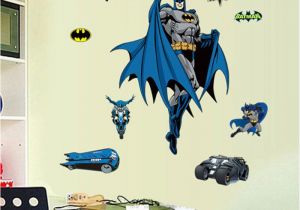 Superhero Wall Mural Stickers wholesale Removable Batman Wall Stickers for Kid Boy Cartoon