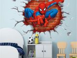 Superhero Wall Murals Uk 45 50cm 3d Popular Spiderman Cartoon Movie Home Decal Wall Sticker Adesivo De Parede for Kids Room Decor Child Gifts Wallpaper Wall Decals Uk Wall