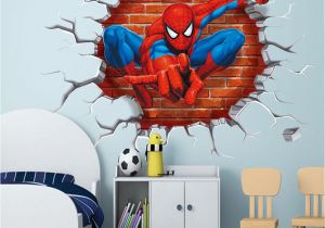 Superhero Wall Murals Uk 45 50cm 3d Popular Spiderman Cartoon Movie Home Decal Wall Sticker Adesivo De Parede for Kids Room Decor Child Gifts Wallpaper Wall Decals Uk Wall