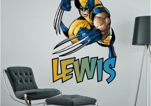 Superhero Wall Murals Uk Wolverine Superhero Superheroes Personalised Customised Wall Sticker Boys Bedroom Decal