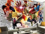 Superhero Wall Murals Wallpaper Avengers Wallpaper 3d Wallpaper Hulk Iron Man Superman Custom