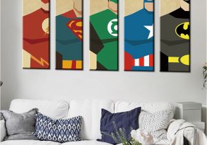 Superman Wall Murals Oil Painting Frameless Watercolor Art Prints Poster Hipster Wall