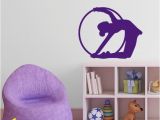 Surf Wall Mural Stickers Rhythmic Gymnast Wall Sticker Girl with Hoop Wall Decal Gymnastics Sports theme Home Decor