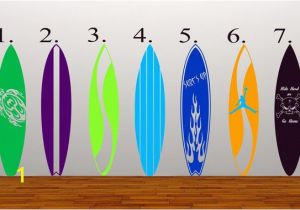 Surf Wall Mural Stickers Surfboards Kids Vinyl Decal Wall Art Wall Mural Graphics for