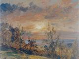 Surface View Wall Mural Murals Of Sketch at Hampstead evening 1820 by V&a 3000mm