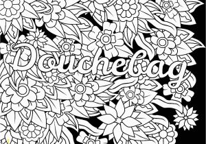 Swear Adult Coloring Pages Douchebag Swear Word Coloring Page Adult Coloring Page