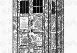 Tardis Printable Coloring Pages Tardis Dr who Adult Coloring Page