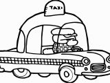 Taxi Coloring Page Taxi Driver Car Cartoon Coloring Page Transportation Pages for Kids