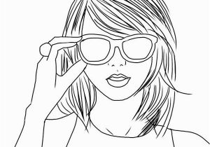 Taylor Swift Black and White Coloring Pages Swift Drawing at Getdrawings
