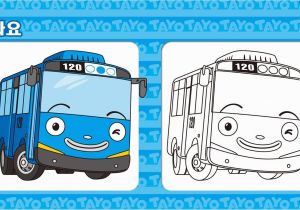 Tayo the Little Bus Coloring Pages Tayo the Little Bus Including Example Result Coloring Page