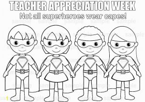 Teacher Appreciation Coloring Pages Printable Instant Download Printable Superhero Teacher by