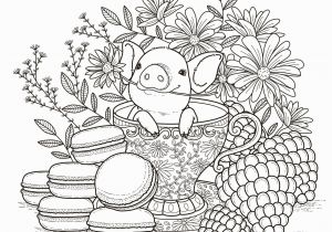 Teacup Coloring Pages to Print Pig In A Tea Cup Adult Coloring Page Coloring