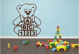 Teddy Bear Wall Mural Amazon Teddy Bear Blocks Abc Wall Sticker Child Decal