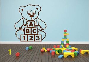 Teddy Bear Wall Mural Amazon Teddy Bear Blocks Abc Wall Sticker Child Decal