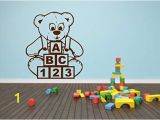 Teddy Bear Wall Murals Amazon Teddy Bear Blocks Abc Wall Sticker Child Decal