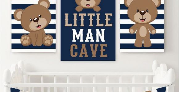 Teddy Bear Wall Murals Boy Bear Wall Art Baby Boy Nursery Decor Boy Bear Bedroom